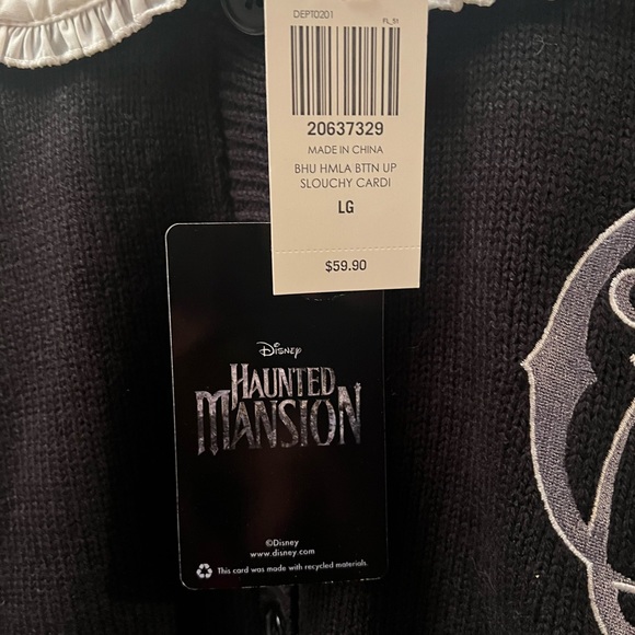 Disney The Haunted Mansion Master Gracey Cardigan NWT - Picture 8 of 8